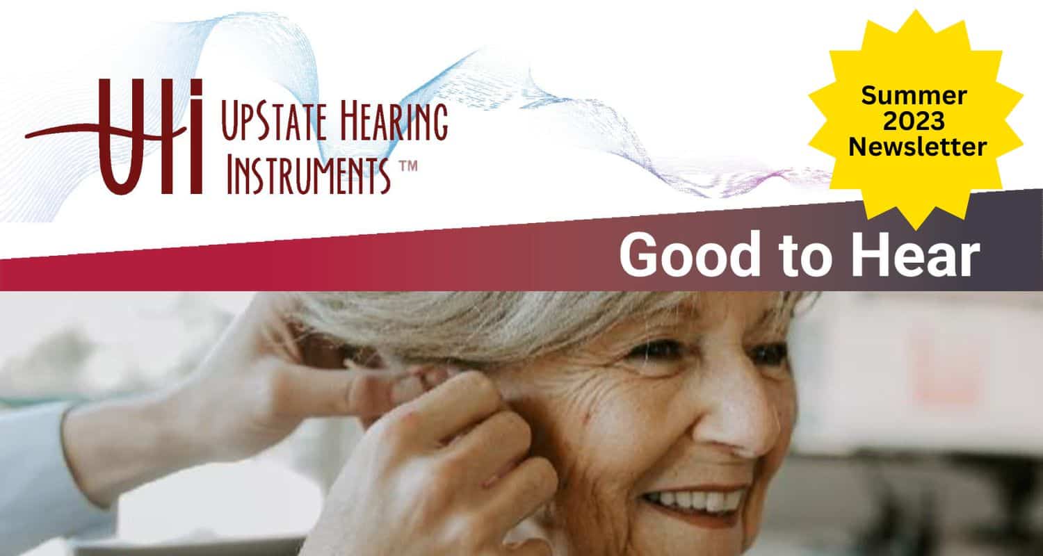 woman getting hearing aid fitted newsletter header